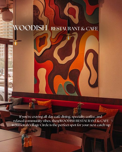 Interior view of Wood Cafe showcasing a cozy cafe in Dubai.